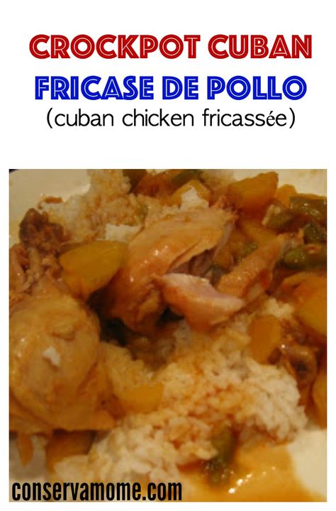 Turkey Fricassee Recipe, Chicken Fricasse Recipe, Easy Dinner Dishes, Cuban Chicken, Vegan Crockpot Recipes, Easy Chicken Recipe, Chicken Fricassee, South American Recipes, Cuban Dishes