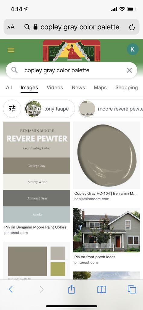 Copley Gray Benjamin Moore Exterior, Copley Gray Benjamin Moore, Copley Gray, Benjamin Moore Exterior, Revere Pewter, Rainbow Connection, Map Shop, Benjamin Moore Paint, Paint Colors Benjamin Moore