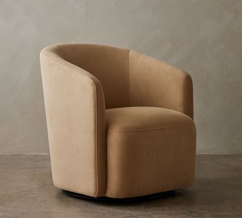 Preston Swivel Chair | Pottery Barn Living Room Upgrades, Reading Chair, Williams Sonoma Home, Arm Chairs Living Room, Swivel Armchair, Bookcase Storage, Upholstered Arm Chair, Formal Living Rooms, Comfortable Chair