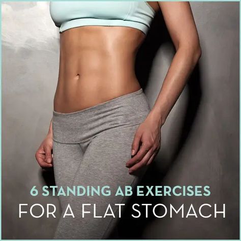 Standing Ab Exercises, Standing Abs, Flatter Stomach, Workout For Flat Stomach, Ab Exercises, Toned Abs, Abs Workout For Women, Lower Abs, Flat Stomach