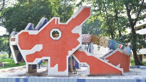 Dragon Playground, Toa Payoh, 3d Pixel, Canada Flag, Childhood Memories, Country Flags, Singapore, Mosaic, Novelty Christmas