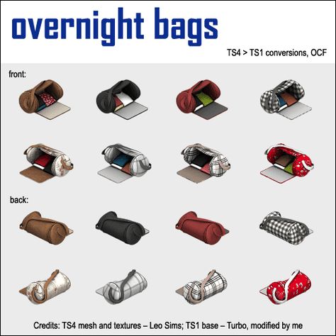 Sims Blueprints, Sims 4 Functional, Ts4 Clutter, Sims 4 Hair Male, Hair Male, Sims 1, Overnight Bags, Custom Content, Overnight Bag