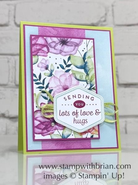 2024 Stampin Up Cards, Translucent Flowers, Translucent Florals, Heartfelt Hexagon, 2024 Card, Hexagon Cards, Love Hugs, Silicone Stamps, Cards Making