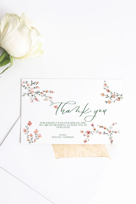 Experience the magic of personalized gratitude with our "Charming Printable Floral Thank You Card". Perfect for weddings, this editable card empowers you to express your heartfelt thanks in the most beautiful way. Immerse yourself in the elegance of floral design and simplicity of customizability, making your message not just read, but felt. Discover the joy of saying thank you uniquely. Heartfelt Thanks, Printable Thank You Cards, Floral Printables, Minimalist Wedding, Modern Wedding, Wedding Modern, Elegant Wedding, Special Day, Gratitude