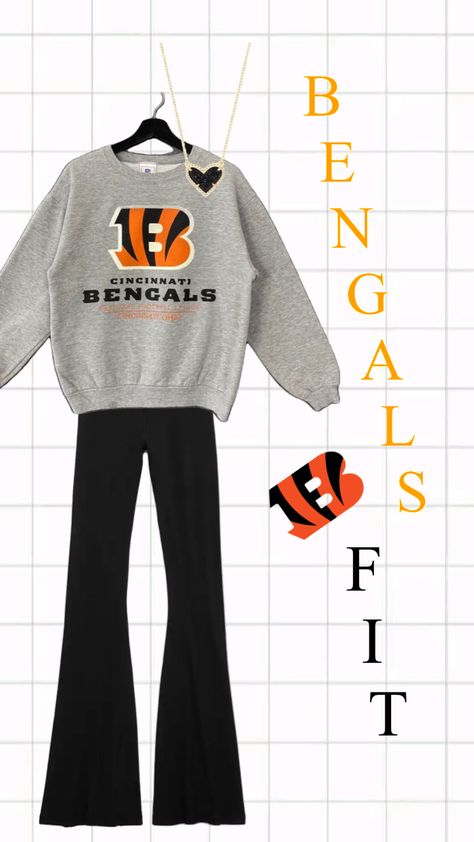 #bengals #bengalsfit #preppyoutfit #fitinspo #fit #outfitinspo #preppy #flare Bengals Outfit, Preppy Shuffles, Preppy Outfit, Cincinnati Bengals, Preppy Outfits, Fitness Inspo, Your Aesthetic, Cincinnati, Energy