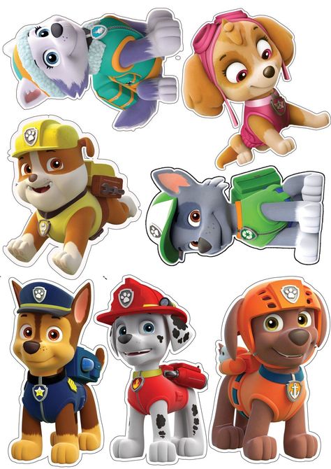 Pow Patrol Cake Topper Printable, Pow Patrol Birthday Decoration, Pow Patrol Birthday Theme, Pow Patrol Cakes, Simple Paw Patrol Cake, Paw Patrol Party Ideas Decoration, Paw Patrol Cake Ideas, Paw Patrol Names, Paw Patrol Cake Pops