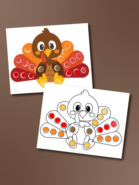 Kids will love this free printable turkey dot activity. This Thanksgiving themed dot marker activity is perfect for kids to practice their letter t, counting skills and fine motor skills. Have fun while learning! It's great for preschool, pre k, and kindergarten children. Turkey Dot Marker Printable, Free Turkey Printables, Turkey Activities For Toddlers, Turkey Printable Free, Do A Dot Printables Free, Thanksgiving Dot To Dot, Dot Marker Art, T Is For Turkey, Turkey Crafts Preschool