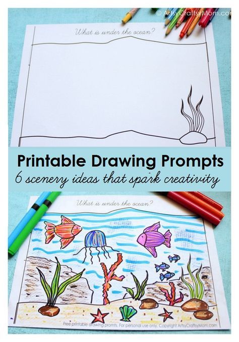 Give your kids some drawing inspiration with our Free Printable Scenery Drawing Prompts! Choose from an assortment of scenes to get the creativity flowing! Classe D'art, Art Education Projects, Scenery Drawing, Drawing Prompts, Art Worksheets, Drawing Activities, Ecole Art, Drawing Prompt, Spark Creativity