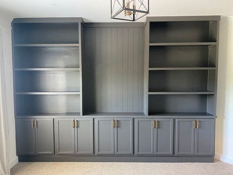 Playroom Built-ins — The CBStudio Toy Room Built Ins, Built Ins Playroom, Basement Built In Storage, Playroom Built In Storage, Playroom Built Ins, Wall Built Ins, Toy Room, Playroom Storage, Playroom Organization