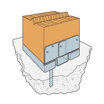 Simpson Strong-Tie - Post Bases - Post Brackets - The Home Depot Pier Blocks, Wet Concrete, Stone Veneer Siding, Anchor Bolt, Column Base, Support Beams, Patio Covers, Post Cap, Hardwood Furniture