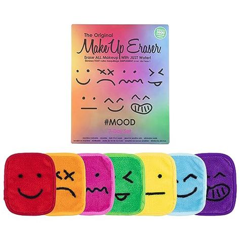 MakeUp Eraser, 7-Day Set, Erase All Makeup With Just Water, Including Waterproof Mascara, Eyeliner, Foundation, Lipstick, and More MOOD, 1 ct. : Everything Else Makeup Eraser Cloth, Original Makeup, Waterproof Foundation, Mascara Eyeliner, Makeup Eraser, Facial Wipes, Makeup Remover Pads, Makeup Wipes, Foaming Face Wash