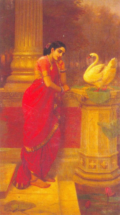 Old Indian Master.. Raja Ravi Varma (1848 - 1906) South Indian Paintings, Ravi Varma, Raja Ravi Varma, Indian Artwork, South Asian Art, Female Art Painting, Indian Artist, Indian Paintings, Old Paintings