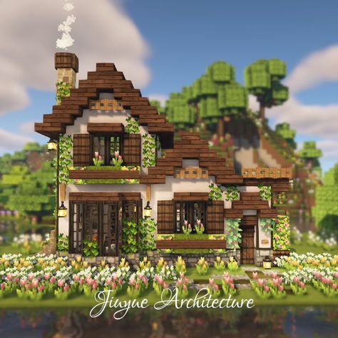 Minecraft Roof, Cottage Minecraft, Capas Minecraft, Minecraft House Plans, Bangunan Minecraft, Minecraft Farm, Minecraft Modern, Minecraft Cottage, Easy Minecraft Houses