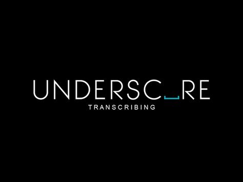 Underscore Transcribing Agency Logo by Brandi Lea Underscore Logo, Agency Logo, Graphic Design Branding, Global Community, Creative Professional, Branding Design, Logo Design, Typography, Graphic Design