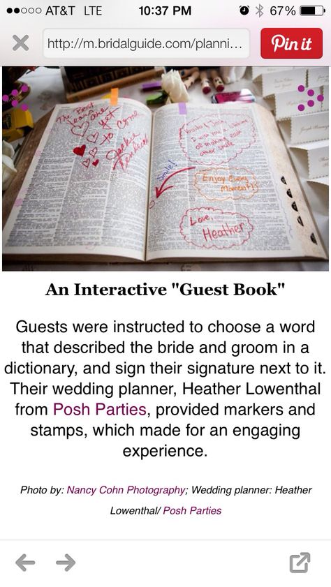 Guest book Interactive Wedding Ideas Receptions, Alternative Guest Book Ideas For Wedding, Wedding Ideas Unique, Literary Wedding, Brewery Wedding, New Wedding Ideas, Library Wedding, Bird Wedding, Unique Wedding Ideas