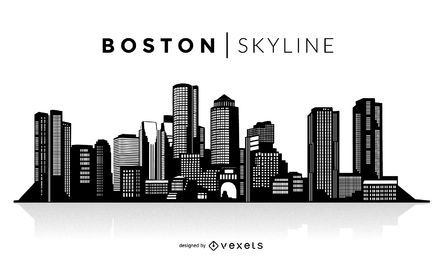 Boston silhouette skyline Boston Skyline Tattoo, Boston Skyline Silhouette, Guitar Draw, Boston Tattoo, Skyline Tattoo, Building Silhouette, City Skyline Silhouette, City Theme, Guitar Drawing