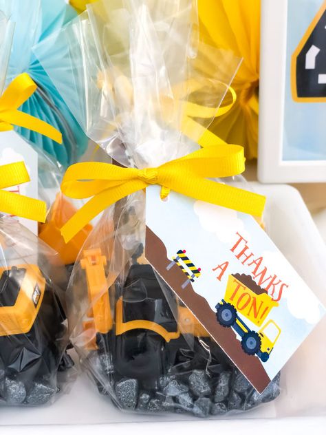 Construction Themed Party, Boys Birthday Party Favors, Construction Party Favors, Dump Truck Birthday Party, Construction Theme Birthday Party, Dump Truck Birthday, Construction Theme Party, Boys Birthday Party, Kids Themed Birthday Parties