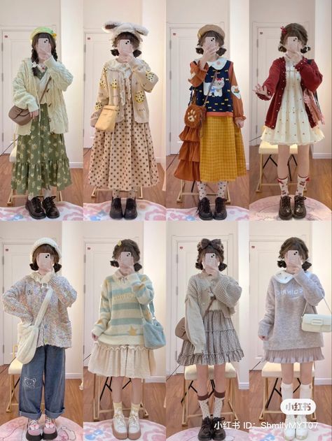 Preppy Japanese Fashion, Otome Kei Outfits, Masculine Coquette Outfits, Mori Kei Dress To Impress Outfit, Mori Kei Aesthetic Icons, Otome Kei Fashion, Fairy Kei Dress With Ruffles And Fitted Style, Otome Fashion, Otome Kei