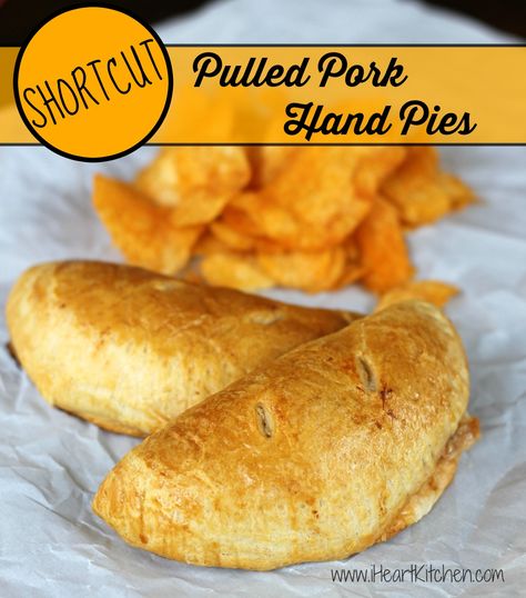 Shortcut Pulled Pork Hand Pies Shortcut Pulled Pork Hand Pies Pulled Pork Hand Pie, Pulled Pork Pie Recipe, Pork Hand Pies, Pulled Pork Empanadas, Pulled Pork Meat, Bread Pockets, Pork Pie Recipe, Pies Savory, Pork Empanadas