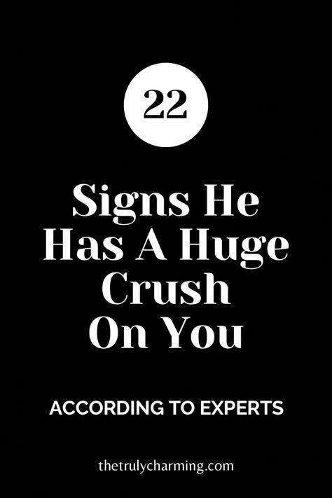 Signs he has a huge crush on you. Signs A Guy Has A Crush On You, Shy Crush, Getting Over A Crush, Signs Of Attraction, Crush Signs, Crush On You, A Guy Like You, Shy Guy, I Like Him