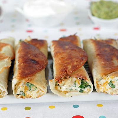 So i made these tonighy. cadence and i loved them! Chubby Chicken and Cream Cheese Taquitos Chicken And Cream Cheese Taquitos, Spinach Taquitos, Cream Cheese Taquitos, Chicken And Cream Cheese, Cheese Taquitos, Spinach Filling, Chicken Cream Cheese, Taquitos Recipe, Cheese Cheddar