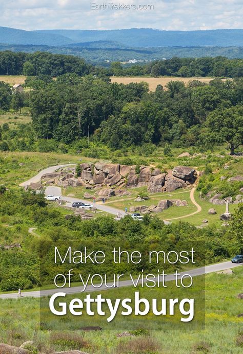 Gettysburg National Military Park, how to make the most of your visit (and more things to do in the area) #gettysburg Gettysburg Ghosts, Gettysburg Pennsylvania, Gettysburg National Military Park, Gettysburg Battlefield, Georgia Vacation, Pennsylvania Travel, East Coast Road Trip, Dc Travel, Things To Do With Kids