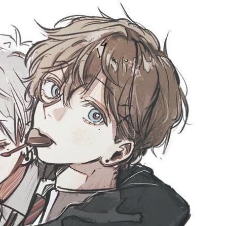 - from tingennsai on twitter. Makeup Emo, Teen Makeup, Anime Matching Icons, Pfp Boy, Boy X Boy, Doodle Pencil, Manga Watercolor, Discord Server, Matching Pfp