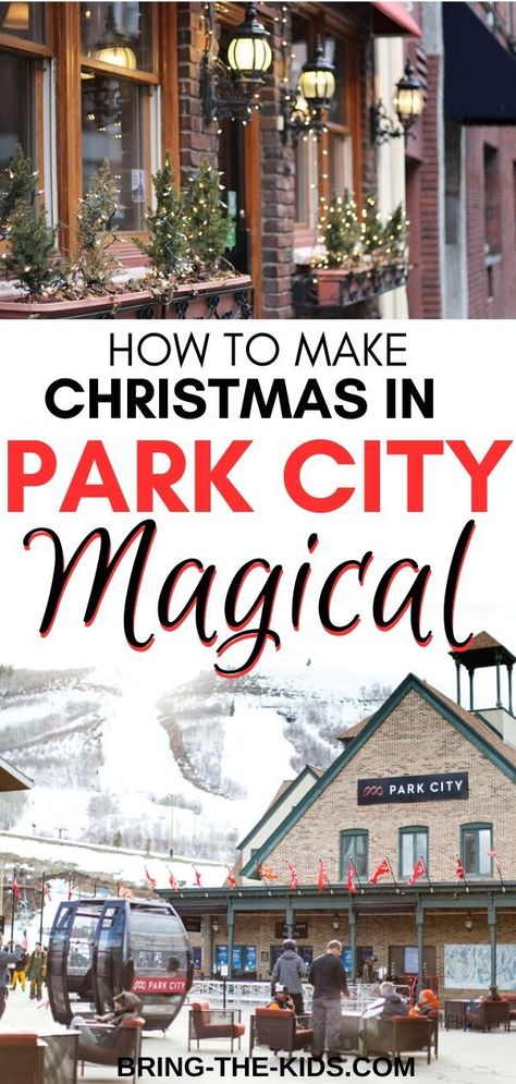 Christmas in Park City is absolutely magical. We're sharing the best Christmas events in Park City, and the best things to do to make your Park City Christmas PERFECT! #skiing #skittrip #santa #skiholiday #skiutah #parkcityutah Christmas In Park City Utah, Park City Christmas, Park City Utah Christmas, Utah Christmas, Park City Utah Winter, Heber Valley Railroad, Christmas Trips, Outdoor Dates, Utah Winter