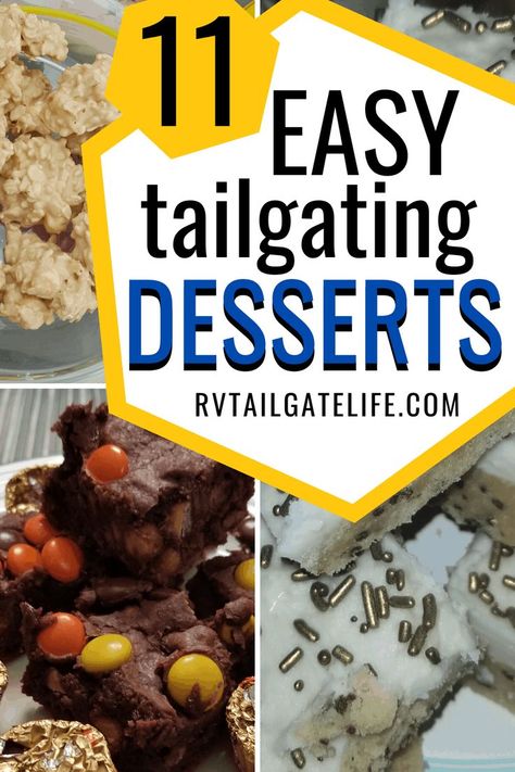 Desserts For Large Groups, Tailgating Desserts, Gameday Desserts, Football Party Desserts, Easy Tailgate Food, Tailgate Desserts, Football Desserts, Football Tailgate Food, Superbowl Desserts