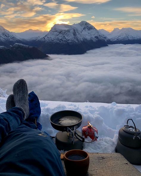 Lisa on Instagram: ��“My love  Camping ... Every mountain top is within reach if you just keep climbing⛰️. Follow to see more👉 @camplifeworldwide 📸:…” Destination Voyage, Into The Wild, Above The Clouds, Camping Life, Mountain Top, The Clouds, Helsinki, Scandinavia, Amazing Nature