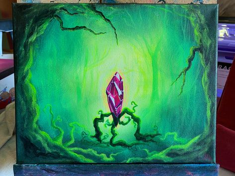 Fantasy Acrylic Painting, Fantasy Paintings, Paint Ideas, Hidden Gem, Art References, Art Acrylic, Painting & Drawing, Art Reference, Fantasy Art