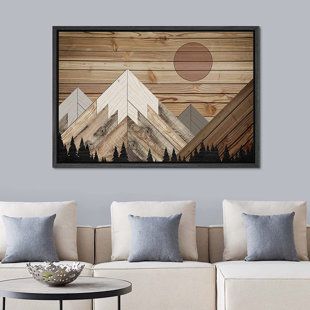 Fake Wood, Rustic Landscape, Mountain Forest, Snowy Mountain, Deco Originale, Nature Artwork, Forest Nature, Wood Panels, Hanging Posters