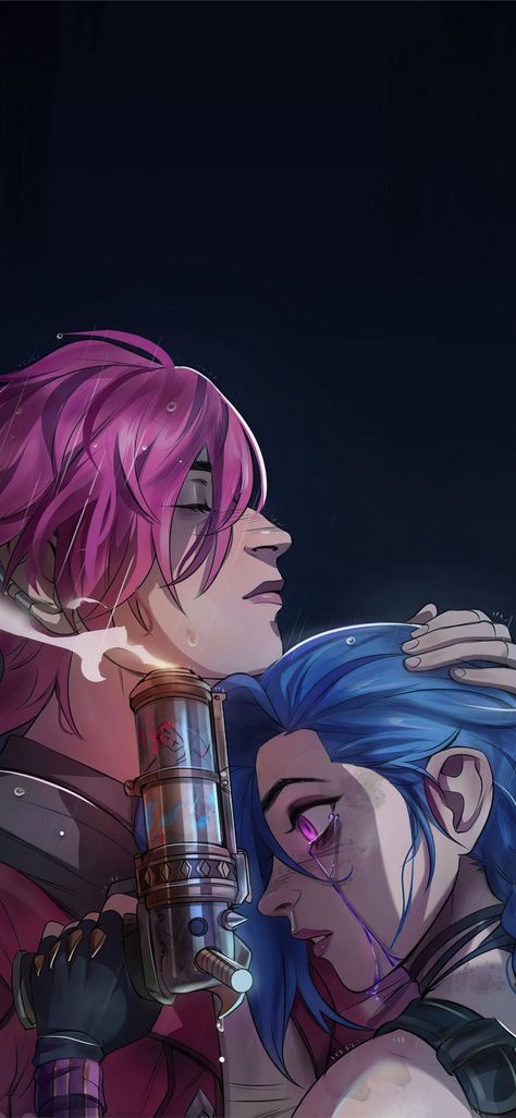 Vi And Jinx Wallpaper, Jinx And Vi Fan Art, Arcane Fanart Vi, Lol Jinx Fanart, Vi And Jinx Fan Art, Jinx X Vi, Arcane Jinx And Vi, Jinx And Vi Arcane, Arcane Comic