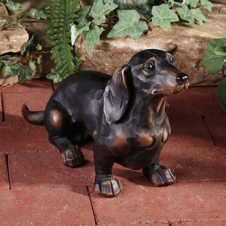 Morning Walk Dachshund Dog Sculpture