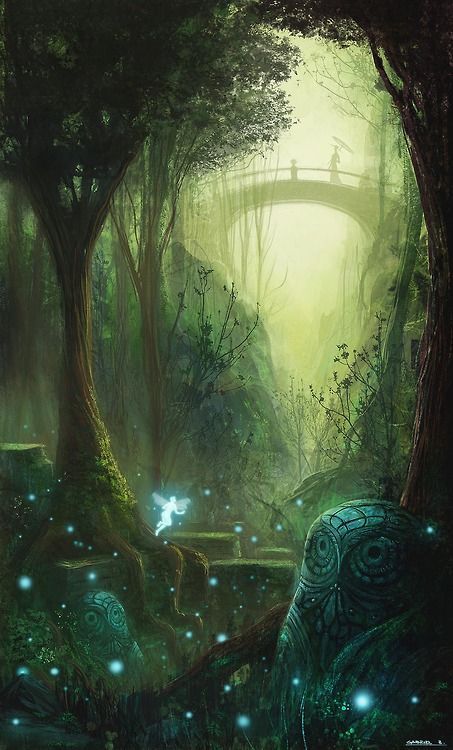 (via (45) Fairy scenery | Art and Illustration | Pinterest | Gabriel, Fairies and Forests) Mysterious Forest, Fantasy Magic, Magic Forest, Fantasy Forest, Fantasy Places, Fantasy Art Landscapes, Magical Forest, Arte Fantasy, 판타지 아트