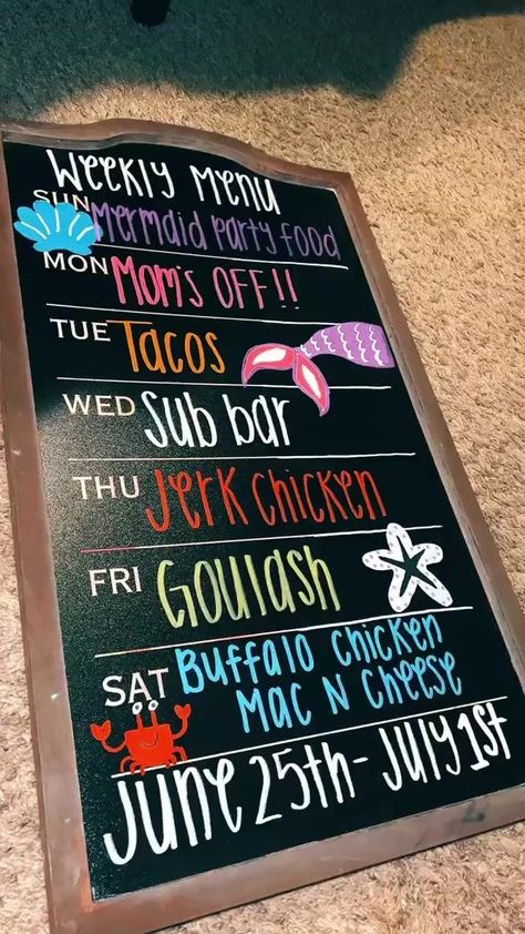 This weeks menu board #chalkboard #chalkboardmenu #chalkboardart #chalkart #chalkdrawing #menu #menuboard #weekly #dinner #weeklydinner #asmr #asmrsounds #asmrvideo #asmrcommunity #satisfyingvideo #satisfying #satisfyingasmr #satisfy #oddlysatisfyingasmr #oddlysatisfyingreels #soothing #oddlysoothing #reels #algorithm | Ashia Bates | Ashia Bates · Original audio Chalk Dinner Board, Dinner Chalkboard Sign, Chalkboard Weekly Menu Board, Chalk Weekly Menu Board, Weekly Menu Chalkboard Ideas, Chalkboard Menu Ideas Home, Menu Chalkboard Ideas, Chalkboard Menu Ideas, Diy Menu Board