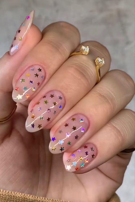 Eras Tour Nail, Starry Nails, Eras Tour Nails, Confetti Nails, Her Nails, Soft Nails, Dream Nails, Fire Nails, Funky Nails