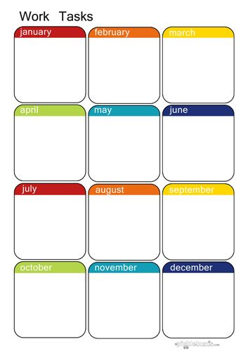 Yearly to-do tasks at a glance! Yearly To Do List, Task Ideas, University Organization, To Do List Template, My To Do List, Organization Bullet Journal, Home Management Binder, Work Task, Budget Organization