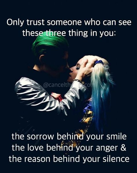 I like this quote, but a love like joker and Harley is not one I seek. Jacob ❤ Silence Love, Joker Love Quotes, Harley Quinn And Joker, Your Silence, Harley And Joker Love, Harley Quinn Quotes, Meant To Be Quotes, Cute Couple Quotes, Character Quotes