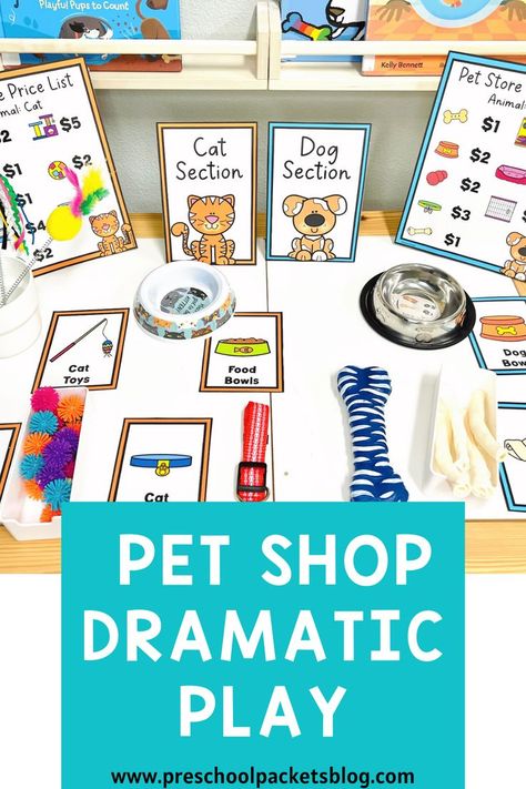 Pet Shop Dramatic Play Printables for preschool kids Pet Theme Preschool, Pet Shop Dramatic Play, Dramatic Play Ideas, Cat Pet Shop, Classroom Pets, Pet Theme, Pets Preschool Theme, Adoption Papers, Learn Through Play