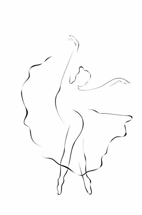 Dance Silhouette Art, Dancing Line Art, Dance Architecture, Ballerina Line Art, Ballerina Sketch, Mate Idea, Animal Line Drawings, Ballerina Drawing, Human Body Drawing