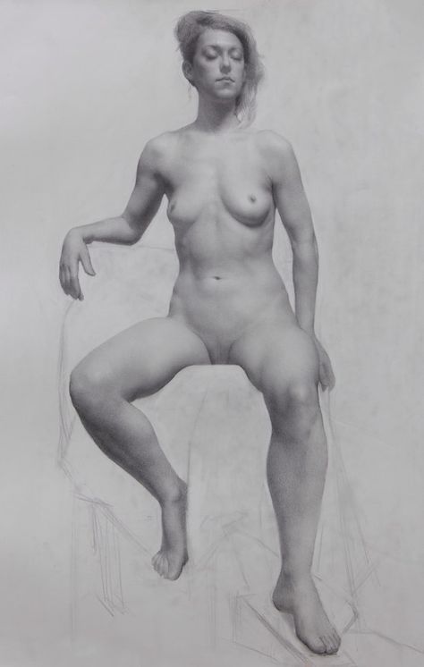 Life Figure Drawing, Grand Central Atelier, Academy Of Art University, Drawing Female Body, Art University, Body Sketches, Anatomy For Artists, Grand Central, Model Drawing