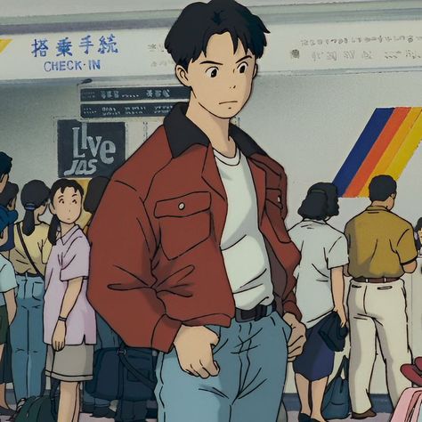 Taku Morisaki, A Heart's A Heavy Burden, Personajes Studio Ghibli, Studio Ghibli Characters, Heavy Burden, Ghibli Artwork, Studio Ghibli Movies, Studio Ghibli Art, 캐릭터 드로잉