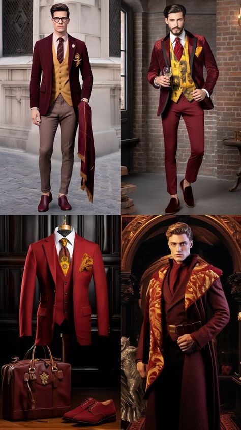 Harry Potter Wedding Dress, Hogwarts Outfits, Dapper Suits, Aesthetic Outfits Men, Harry Potter Outfits, Unique Outfit, Guys Clothing Styles, Fantasy Gowns, Looking Dapper