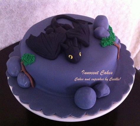 Night fury cake Toothless Cake, Viking Party, Wedding Goodies, 8th Birthday Cake, Night Fury Dragon, Dragon Party, Awesome Cakes, Childrens Birthday Cakes, Baby Cakes