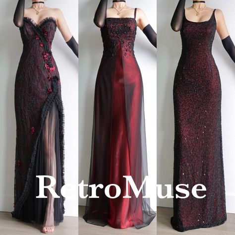 Prom Dresses Goth, Goth Dress Formal, Vintage Prom Dresses 90s, 90s Prom Dresses, Goth Prom Dress, Dresses 90s, 90s Prom, Prom Dress Inspo, Grey Prom Dress