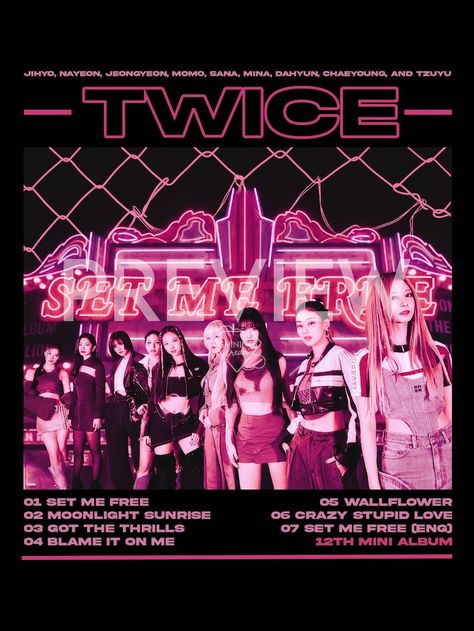 Twice Shirt Design, Twice Tshirt Design, Twice Poster, Twice Ready To Be, Kpop Tshirt Designs, Kpop Tshirt, Twice Korean, Kpop Posters, Set Me Free