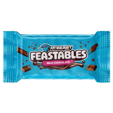 Indulge in the new and improved Feastables MrBeast Milk Chocolate Bar, crafted with a reformulated recipe for a richer and more delectable flavor experience. Blended to perfection, this smoother and creamier chocolate candy will melt in your mouth with every bite. The new formula features simple, high-quality ingredients resulting in a deliciously satisfying chocolate snack. Share the joy with this shareable treat, perfect for satisfying cravings and relishing sweet moments. Size: 1.24 oz. Salt Bar, Milk Chocolate Bar, Crunch Bar, Chocolate Crunch, Chocolate Liquor, Chocolate Snacks, Food Allergens, Organic Milk, Dark Chocolate Bar