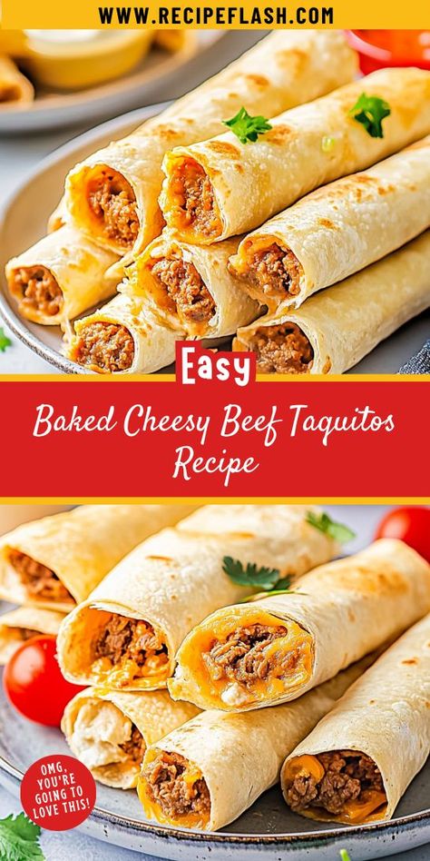 Looking for a fun and tasty way to enjoy ground beef? These Baked Cheesy Beef Taquitos are packed with flavor and easy to make! You’ll impress your friends and family with this delightful dish. Don’t forget to save this recipe for endless deliciousness at your fingertips! Rolled Taquitos, Beef Taquitos Recipe, Beef Taquitos, Baked Taquitos, Taquitos Beef, Taquitos Recipe, Vegan Meals, Cozy Night, Small Bites