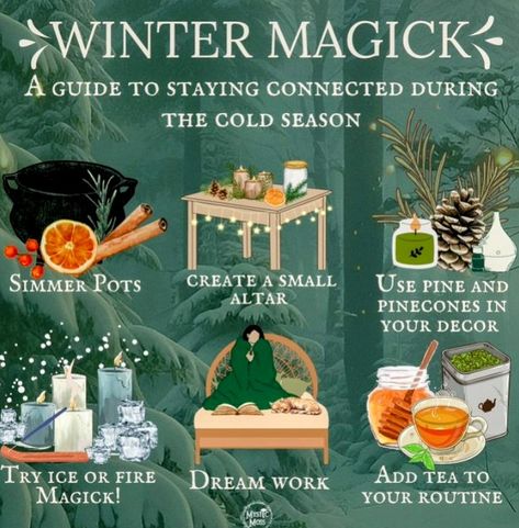 Witchy January, Witchy Homestead, Seasonal Witchcraft, January Magick, Witchy Christmas Decor, Latin Spells, Witches Grimoire, Witchy Christmas, Winter Solstice Traditions